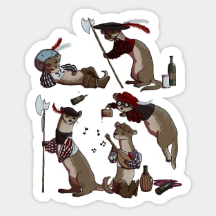 Landsknecht weasel Sticker